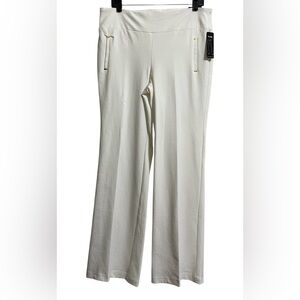 NWT SOHO Apparel Women’s White Flare Gold Accents Casual Stretch Career Large